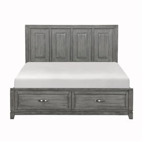 Garretson Gray Californoa King Platform Bed with Footboard Storage by Homelegance at Eve Furniture