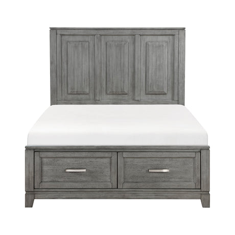 Garretson Gray Full Storage Platform Bed by Homelegance at Eve Furniture