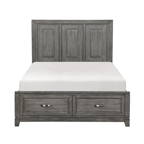 Garretson Gray King Storage Platform Bed by Homelegance at Eve Furniture