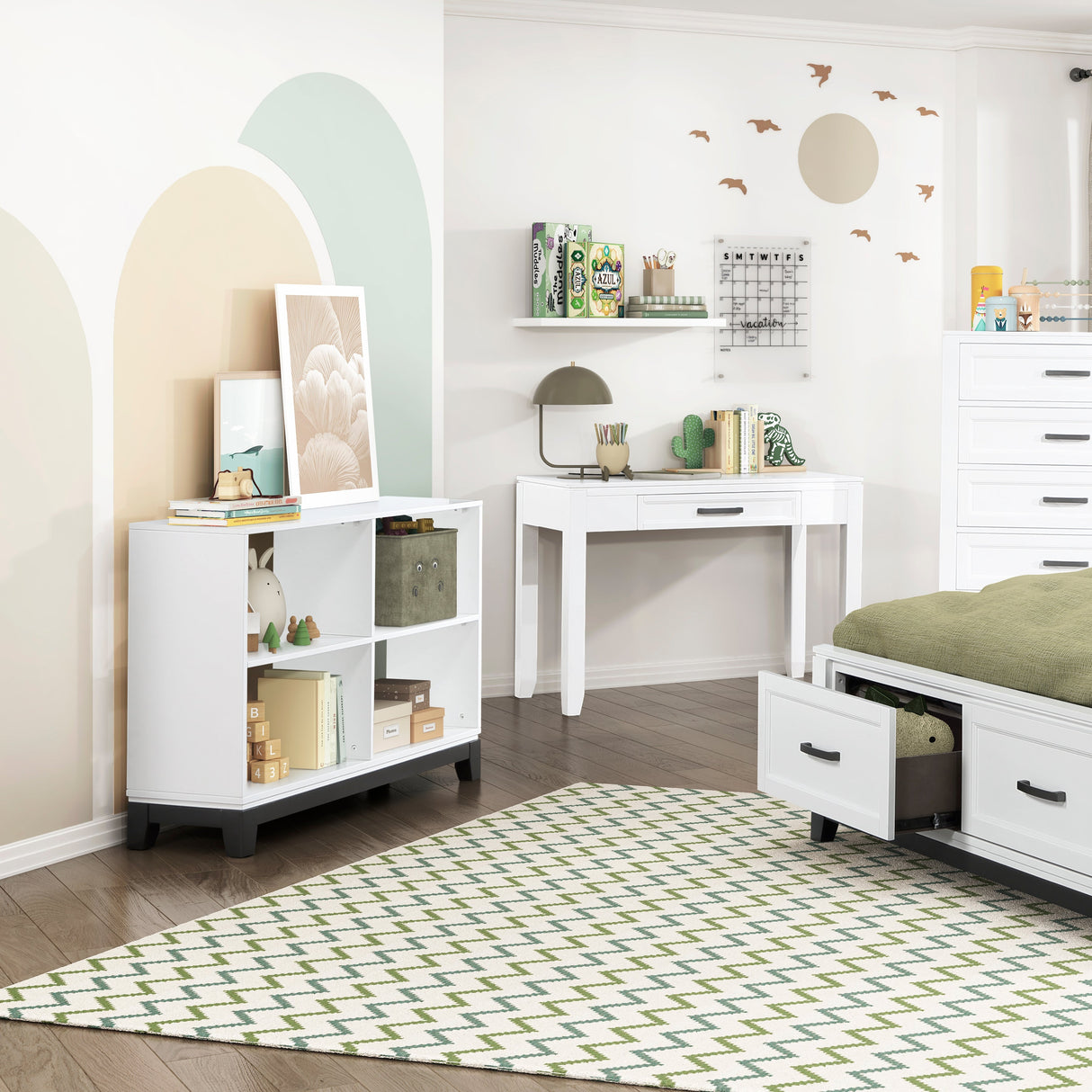 Garretson White Bookcase by Homelegance at Eve Furniture