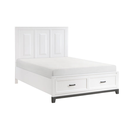 Garretson White Queen Storage Platform Bed by Homelegance at Eve Furniture