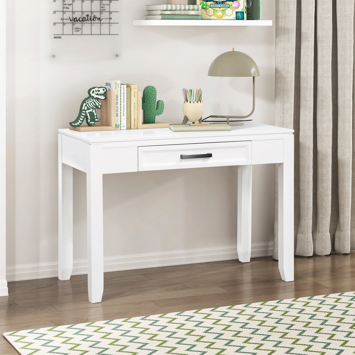 Garretson White Writing Desk by Homelegance at Eve Furniture