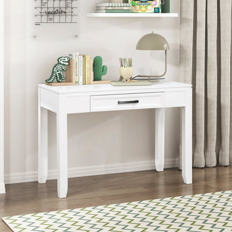 Garretson White Writing Desk by Homelegance at Eve Furniture