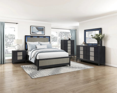 Garrison Charcoal LED Mirror by Homelegance at Eve Furniture