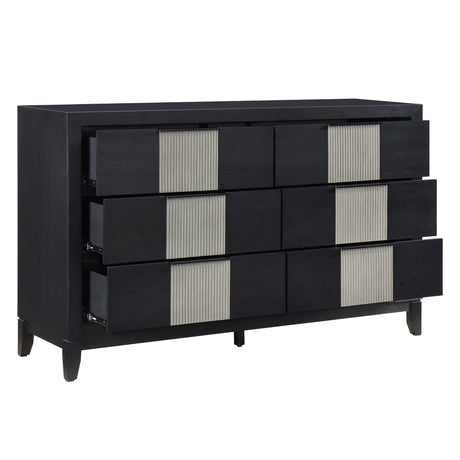 Garrison Charcoal & Gray Dresser by Homelegance at Eve Furniture
