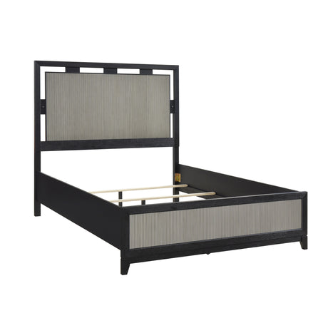 Garrison Charcoal & Gray King LED Panel Bed by Homelegance at Eve Furniture