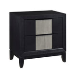 Garrison Charcoal & Gray Nightstand by Homelegance at Eve Furniture