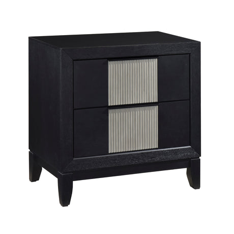 Garrison Charcoal & Gray Nightstand by Homelegance at Eve Furniture