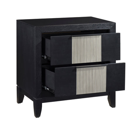 Garrison Charcoal & Gray Nightstand by Homelegance at Eve Furniture