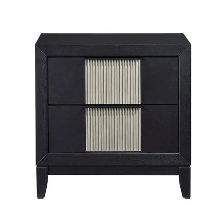 Garrison Charcoal & Gray Nightstand by Homelegance at Eve Furniture