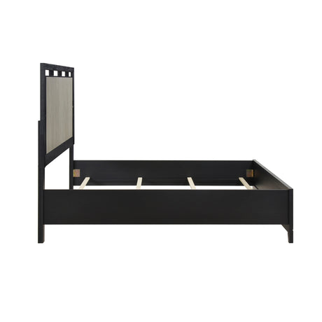Garrison Charcoal & Gray Queen LED Panel Bed by Homelegance at Eve Furniture