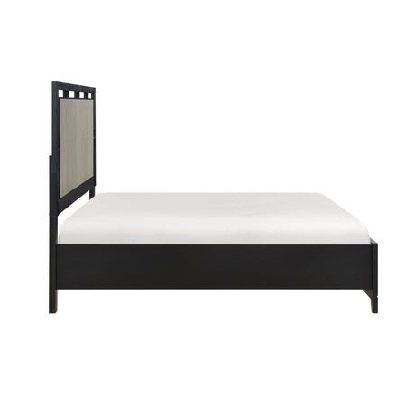 Garrison Charcoal & Gray Queen LED Panel Bed by Homelegance at Eve Furniture