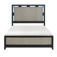 Garrison Charcoal & Gray Queen LED Panel Bed by Homelegance at Eve Furniture