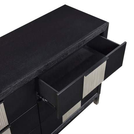 Garrison Charcoal/Gray LED Panel Bedroom Set by Homelegance at Eve Furniture