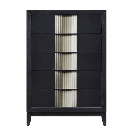 Garrison Charcoal/Gray LED Panel Bedroom Set by Homelegance at Eve Furniture