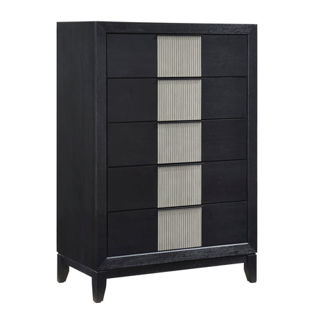 Garrison Charcoal/Gray LED Panel Bedroom Set by Homelegance at Eve Furniture