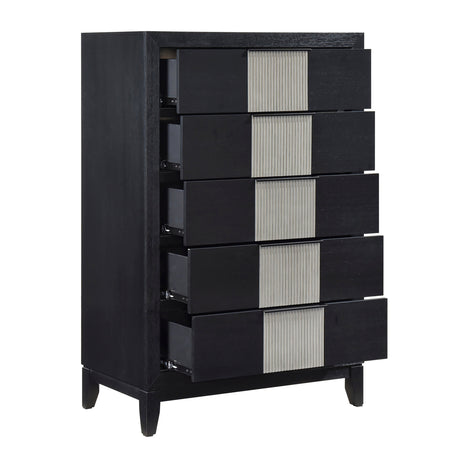 Garrison Charcoal/Gray LED Panel Bedroom Set by Homelegance at Eve Furniture