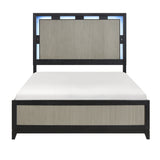 Garrison Charcoal/Gray LED Panel Bedroom Set by Homelegance at Eve Furniture