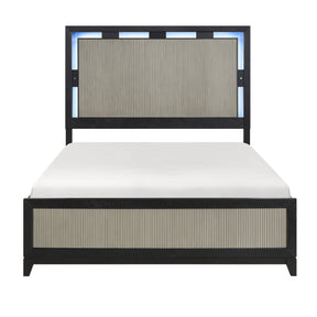 Garrison Charcoal/Gray LED Panel Bedroom Set by Homelegance at Eve Furniture