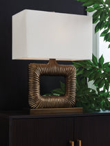 Garronby Antique Brass Finish Table Lamp by ASHLEY FURNITURE at Eve Furniture
