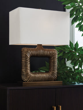 Garronby Antique Brass Finish Table Lamp by ASHLEY FURNITURE at Eve Furniture