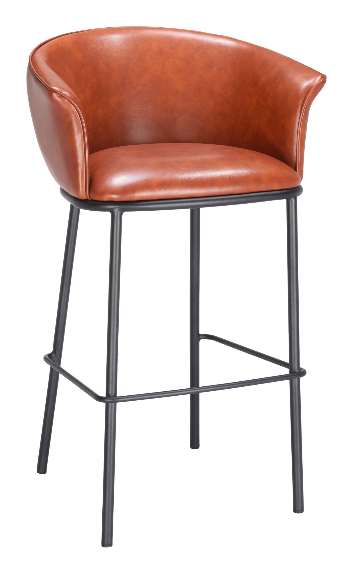 Garston Brown Barstool by Zuomod at Eve Furniture