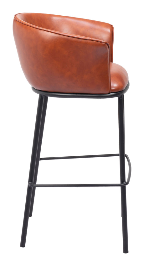 Garston Brown Barstool by Zuomod at Eve Furniture