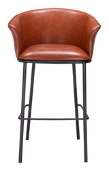 Garston Brown Barstool by Zuomod at Eve Furniture