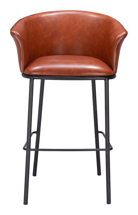 Garston Brown Barstool by Zuomod at Eve Furniture