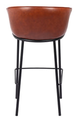 Garston Brown Barstool by Zuomod at Eve Furniture