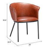 Garston Brown Dining Chair by Zuomod at Eve Furniture