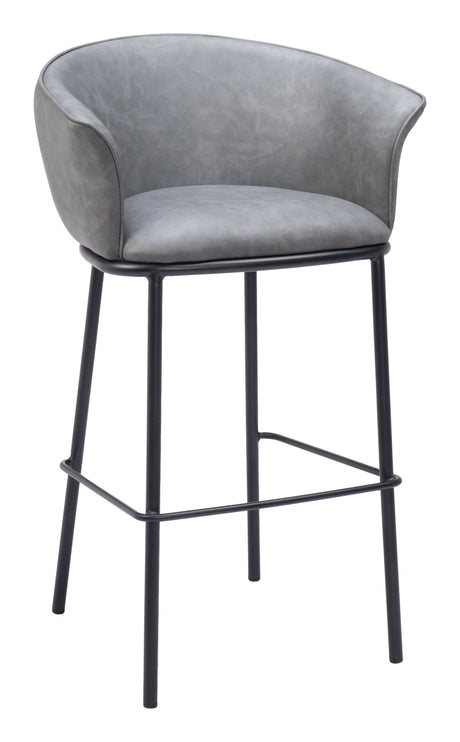 Garston Gray Barstool by Zuomod at Eve Furniture