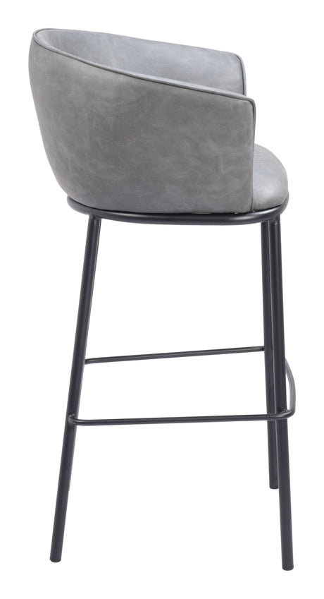 Garston Gray Barstool by Zuomod at Eve Furniture