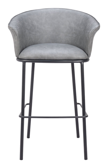 Garston Gray Barstool by Zuomod at Eve Furniture