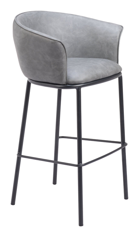 Garston Gray Barstool by Zuomod at Eve Furniture