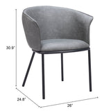 Garston Gray Dining Chair by Zuomod at Eve Furniture