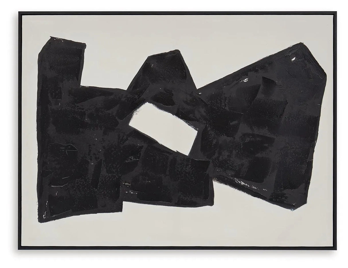 Garviery Black/Cream Wall Art by Ashley at Eve Furniture
