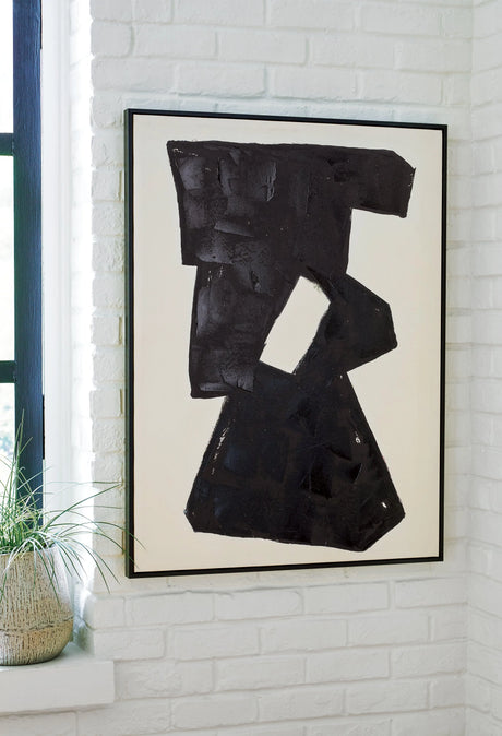 Garviery Black/Cream Wall Art by Ashley at Eve Furniture