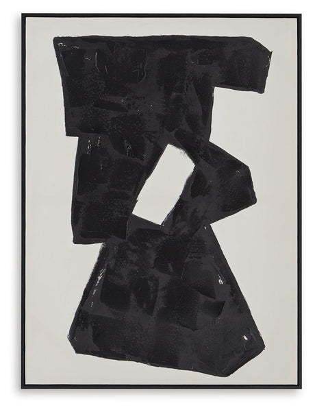 Garviery Black/Cream Wall Art by Ashley at Eve Furniture