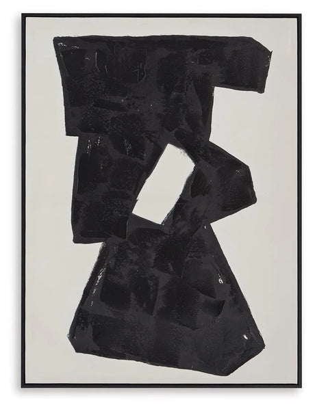 Garviery Black/Cream Wall Art by Ashley at Eve Furniture