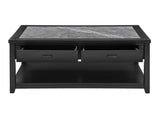 Garvine Sintered Stone Coffee Table with Casters