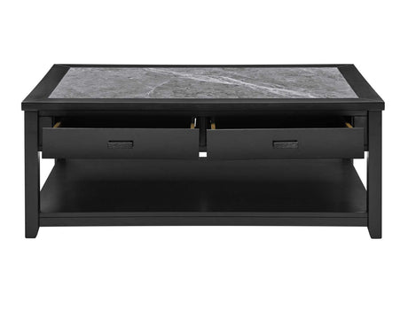 Garvine Sintered Stone Coffee Table with Casters