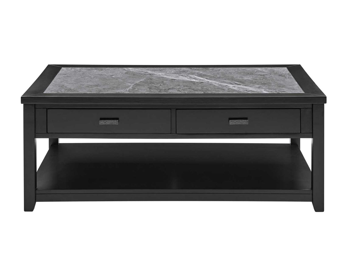 Garvine Sintered Stone Coffee Table with Casters by Steve Silver at Eve Furniture