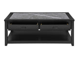 Garvine Sintered Stone Coffee Table with Casters by Steve Silver at Eve Furniture
