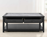 Garvine Sintered Stone Coffee Table with Casters by Steve Silver at Eve Furniture