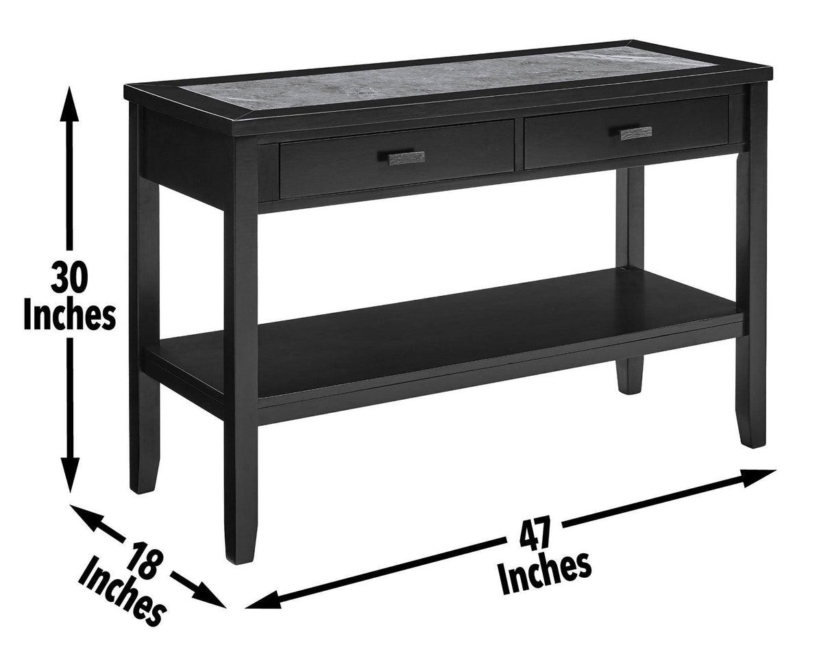 Garvine Sintered Stone Sofa Table by Steve Silver at Eve Furniture