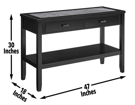 Garvine Sintered Stone Sofa Table by Steve Silver at Eve Furniture
