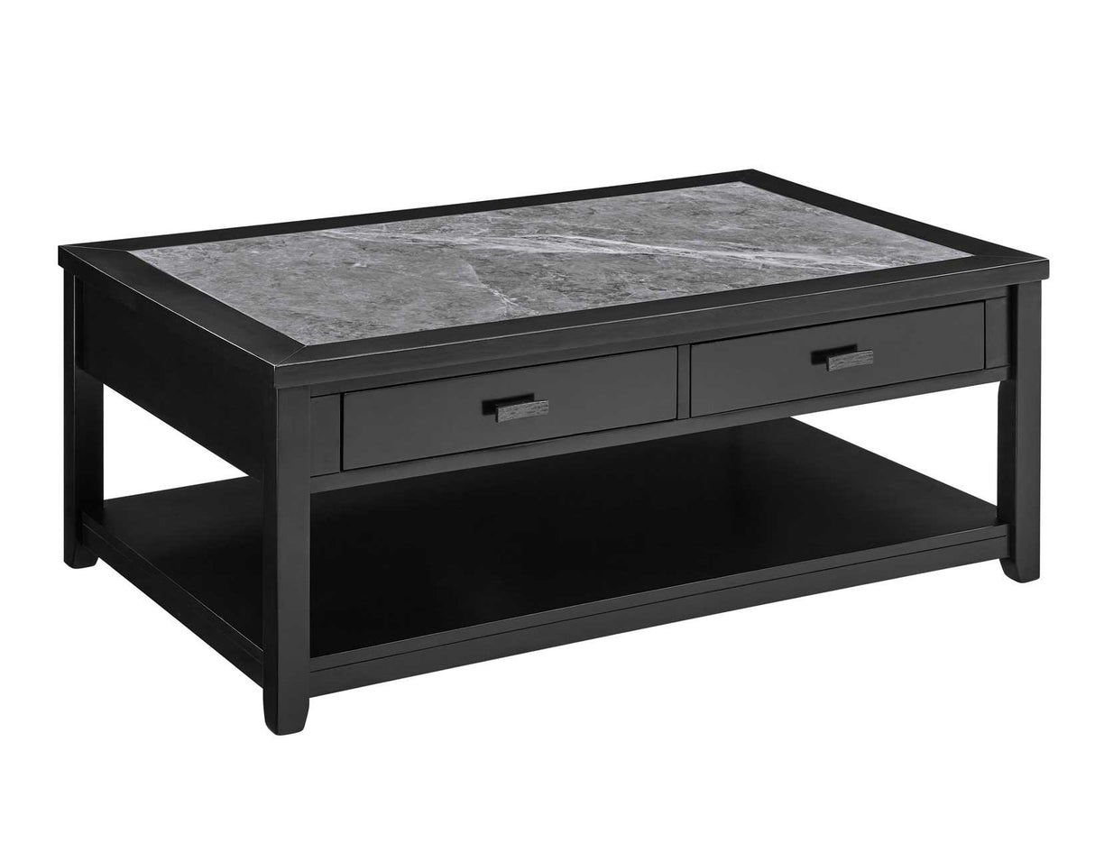 Garvine Sintered Stone Coffee Table with Casters by Steve Silver at Eve Furniture