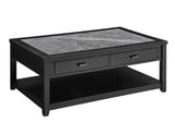 Garvine Sintered Stone Coffee Table with Casters by Steve Silver at Eve Furniture