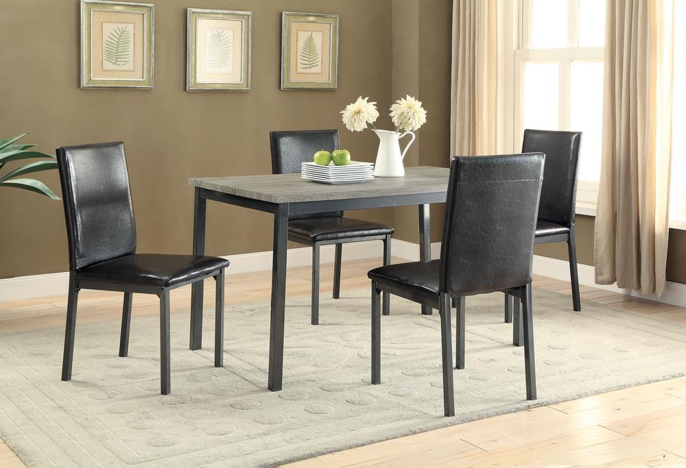 Garza Black Rectangular Dining Table by Coaster at Eve Furniture